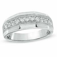 Men's CT. T.W. Diamond Ring in 10K White Gold|Peoples Jewellers