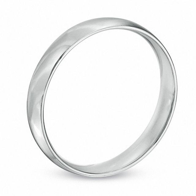 Men's 4.0mm Polished Comfort Fit Wedding Band in Sterling Silver|Peoples Jewellers