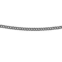Men's Curb Chain Necklace in Sterling Silver with Black Rhodium - 22"|Peoples Jewellers