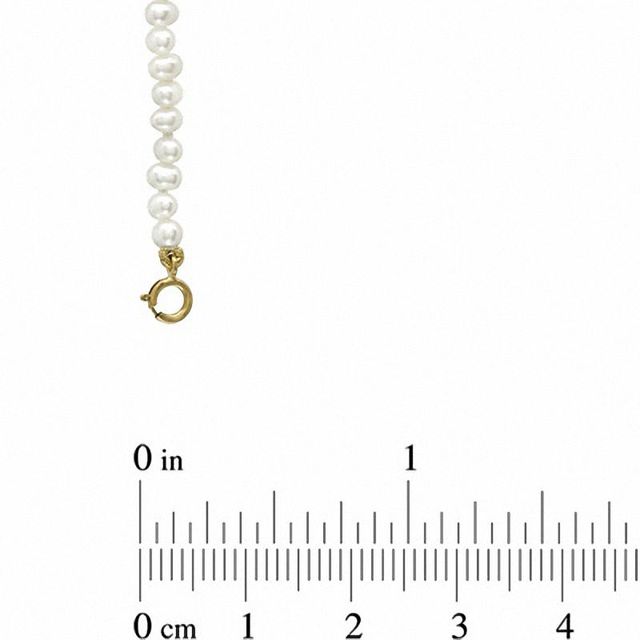 Child's 3.0mm Freshwater Cultured Pearl Bracelet in 14K Gold-5.5"|Peoples Jewellers