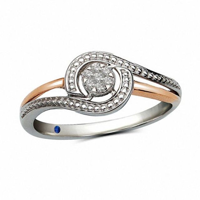 Diamond Accent and Blue Sapphire Ring in Sterling Silver|Peoples Jewellers