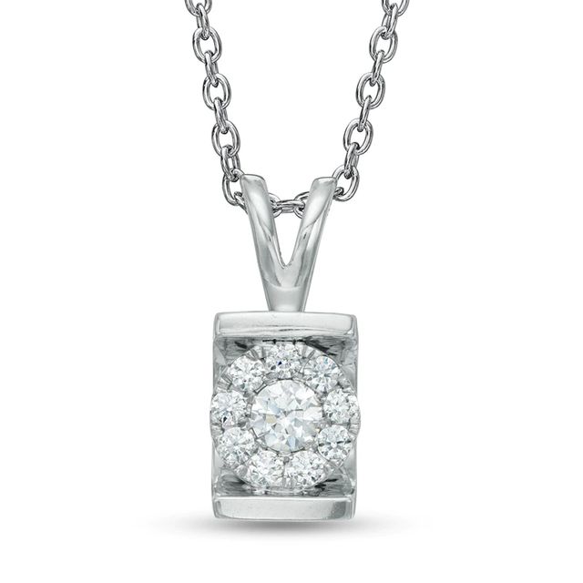 0.22 CT. T.W. Composite Diamond Pendant in 10K White Gold|Peoples Jewellers