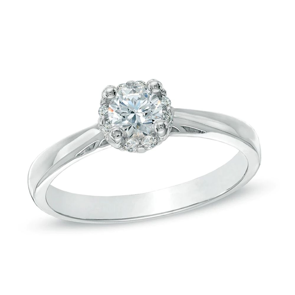 CT. T.W. Canadian Certified Diamond Engagement Ring in 14K White Gold (I/I1)|Peoples Jewellers