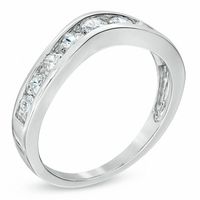 0.70 CT. T.W. Diamond Contour Wedding Band in 14K White Gold|Peoples Jewellers