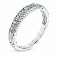 0.10 CT. T.W. Diamond Anniversary Band in 10K White Gold|Peoples Jewellers