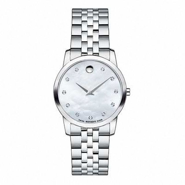 Ladies' Movado Museum® Watch with Mother-of-Pearl Dial (Model: 0606612)|Peoples Jewellers
