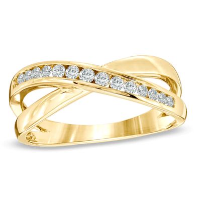 0.25 CT. T.W. Diamond "X" Band in 10K Gold|Peoples Jewellers