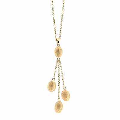 Charles Garnier Pebble Drop Necklace in Sterling Silver with 18K Gold Plate|Peoples Jewellers