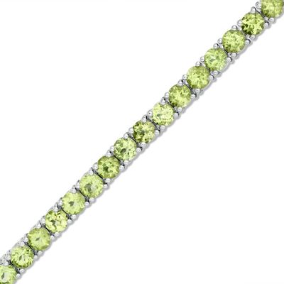 Peridot Tennis Bracelet in Sterling Silver - 7.25"|Peoples Jewellers