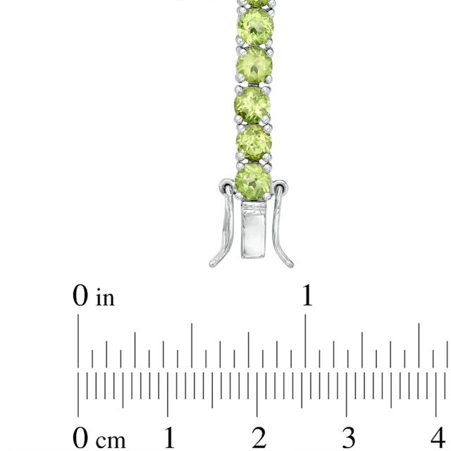 Peridot Tennis Bracelet in Sterling Silver - 7.25"