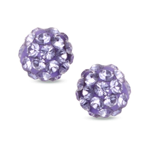 Crystal Ball Stud Earrings in 14K Gold|Peoples Jewellers