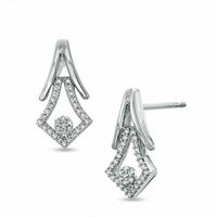 0.12 CT. T.W. Diamond Bell Drop Earrings in Sterling Silver|Peoples Jewellers