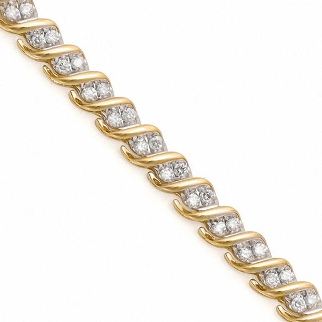 CT. T.W. Diamond Cascading Tennis Bracelet in 10K Gold