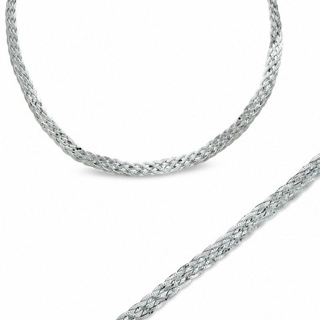 Sterling Silver 7.0mm Herringbone Necklace and Bracelet Set|Peoples Jewellers