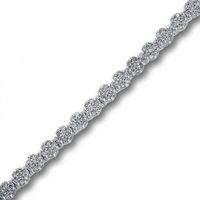 1.00 CT. T.W. Diamond Flower Cluster Bracelet in 14K White Gold|Peoples Jewellers