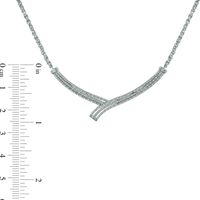 0.19 CT. T.W. Diamond Chevron Necklace in Sterling Silver - 16"|Peoples Jewellers