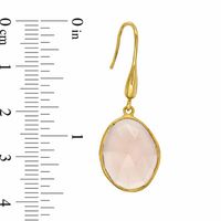 Piara™ Oval Pink Chalcedony Earrings in Sterling Silver with 18K Gold Plate|Peoples Jewellers