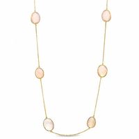 Piara™ Pink Chalcedony Necklace in Sterling Silver with 18K Gold Plate - 35.25|Peoples Jewellers