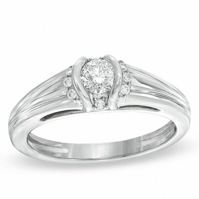 Sirena™ 0.33 CT. T.W. Diamond Ring in 14K White Gold|Peoples Jewellers