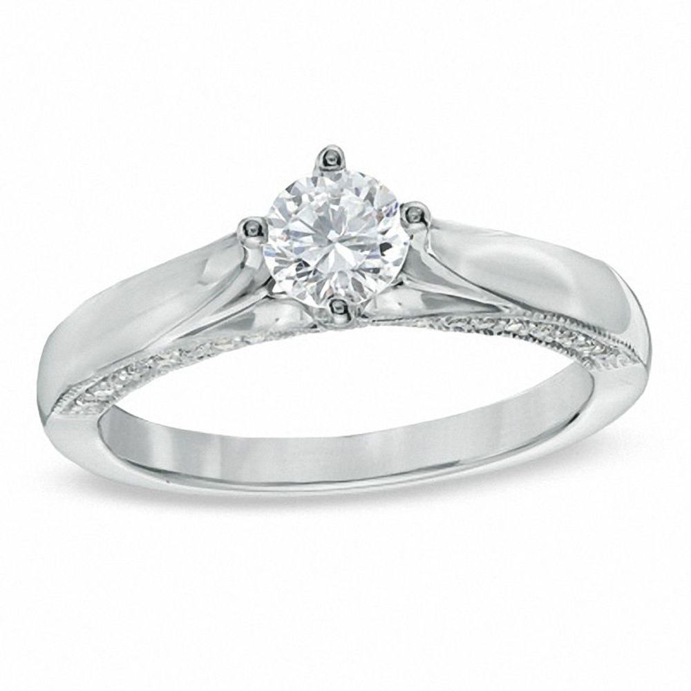 0.50 CT. T.W. Diamond Engagement Ring in 14K White Gold|Peoples Jewellers