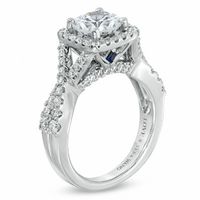 Vera Wang Love Collection CT. T.W. Diamond Frame Engagement Ring in 14K White Gold|Peoples Jewellers