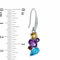 Multi-Gemstone Earrings in Sterling Silver|Peoples Jewellers