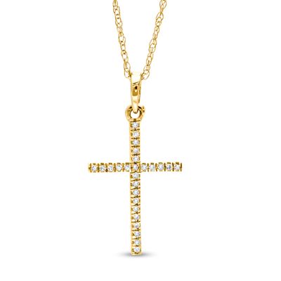 0.05 CT. T.W. Diamond Cross Pendant in 10K Gold|Peoples Jewellers