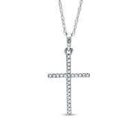 0.05 CT. T.W. Diamond Cross Pendant in 10K White Gold|Peoples Jewellers
