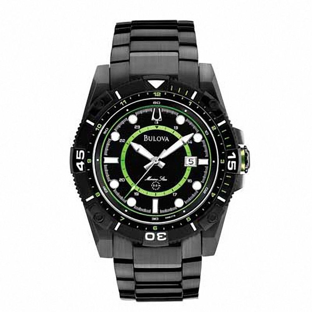 Men's Bulova Marine Star Black IP Watch (Model: 98B178)|Peoples Jewellers