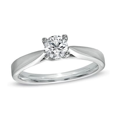 Celebration Canadian Ideal CT. Certified Diamond Engagement Ring in 14K White Gold (I/I1)|Peoples Jewellers