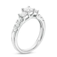 Celebration Canadian Ideal 1.20 CT. T.W. Princess-Cut Certified Diamond Ring in 14K White Gold (I/I1)|Peoples Jewellers