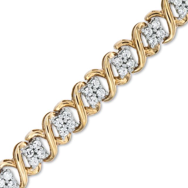 Peoples 1.00 CT. T.W. Diamond Channel X Bracelet in 10K White Gold, Peoples  Jewellers