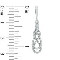 0.10 CT. T.W. Diamond Infinity Drop Earrings in Sterling Silver|Peoples Jewellers