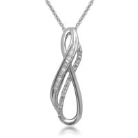 0.10 CT. T.W. Diamond Layered Infinity Pendant in Sterling Silver|Peoples Jewellers