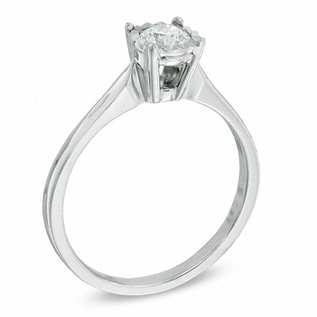 0.37 CT. Diamond Solitaire Engagement Ring in 10K White Gold|Peoples Jewellers