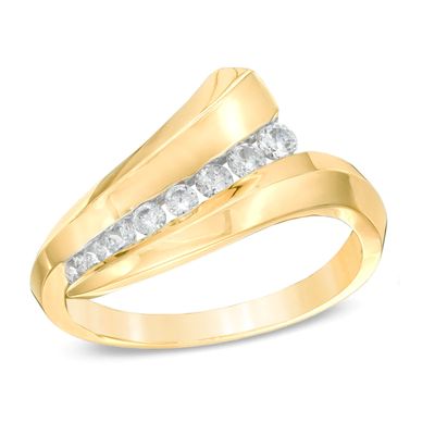 0.33 CT. T.W. Diamond Bypass Ring in 10K Gold|Peoples Jewellers