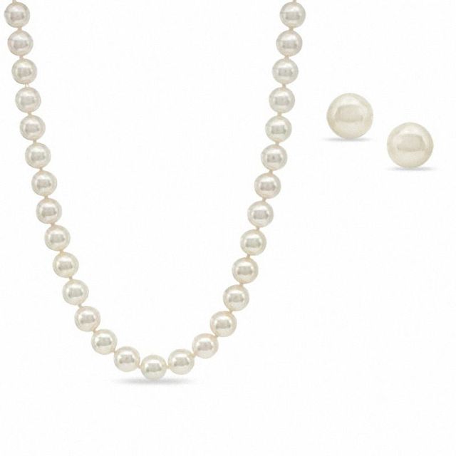 Mikimoto Akoya Pearl Double Strand Diamond Necklace