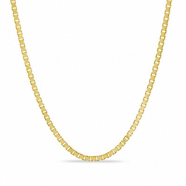 Ladies' 0.7mm Adjustable Box Chain Necklace in 10K Gold