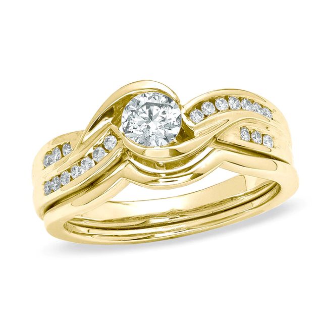 0.50 CT. T.W. Certified Canadian Diamond Bridal Set in 14K Gold (I/I1)|Peoples Jewellers