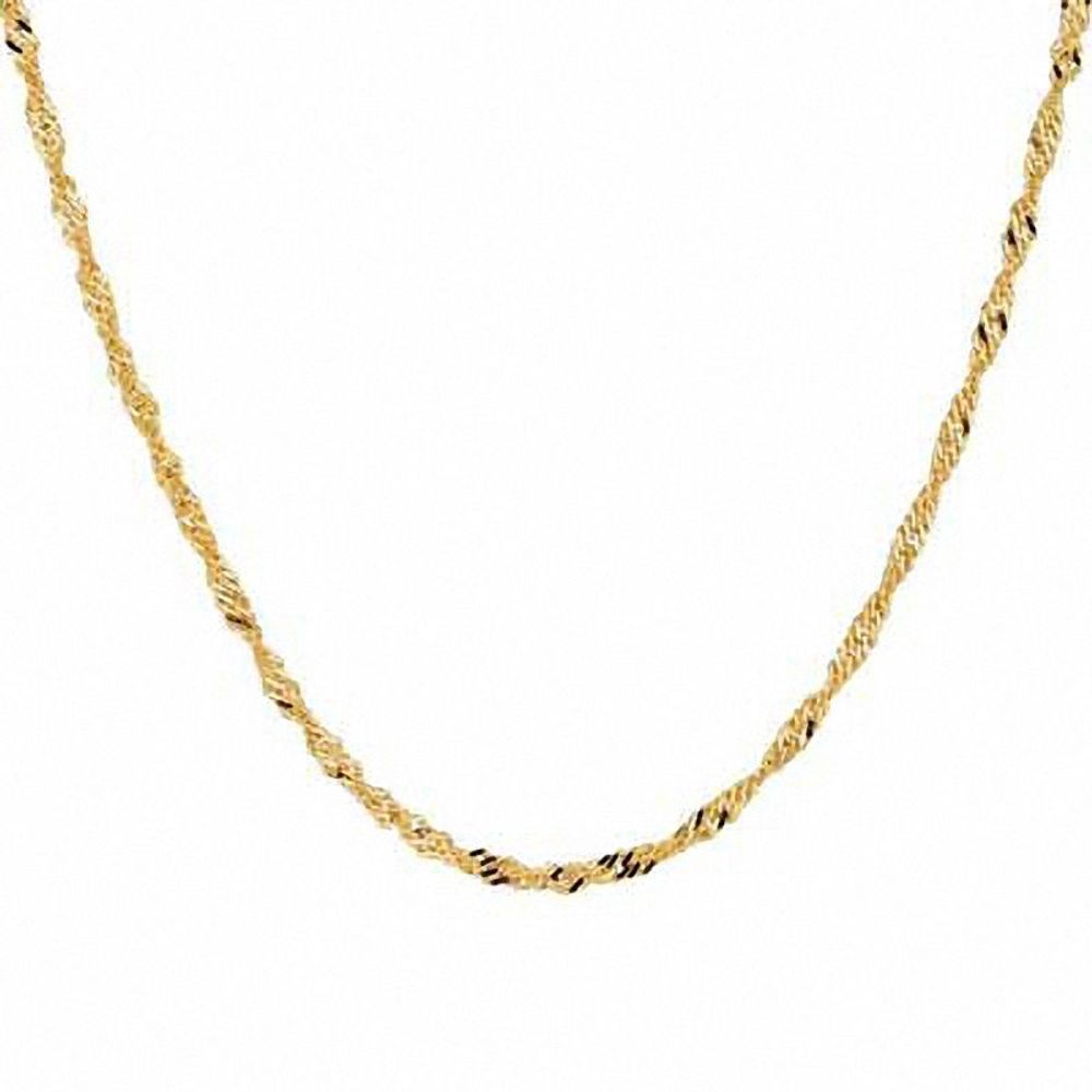 1.0mm Singapore Chain Necklace in 10K Gold|Peoples Jewellers