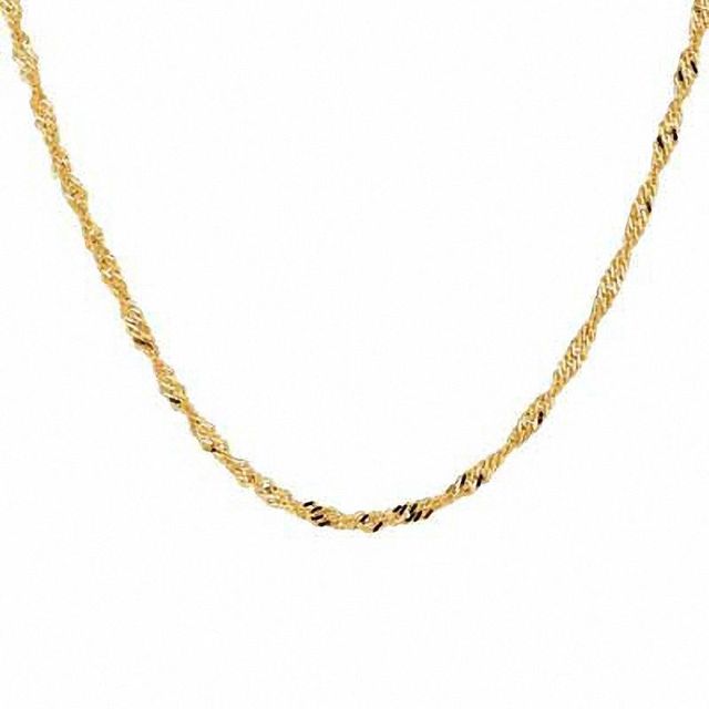 1.5mm Singapore Chain Necklace in 10K Gold|Peoples Jewellers