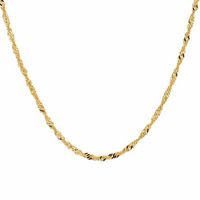 1.7mm Singapore Chain Necklace in 10K Gold