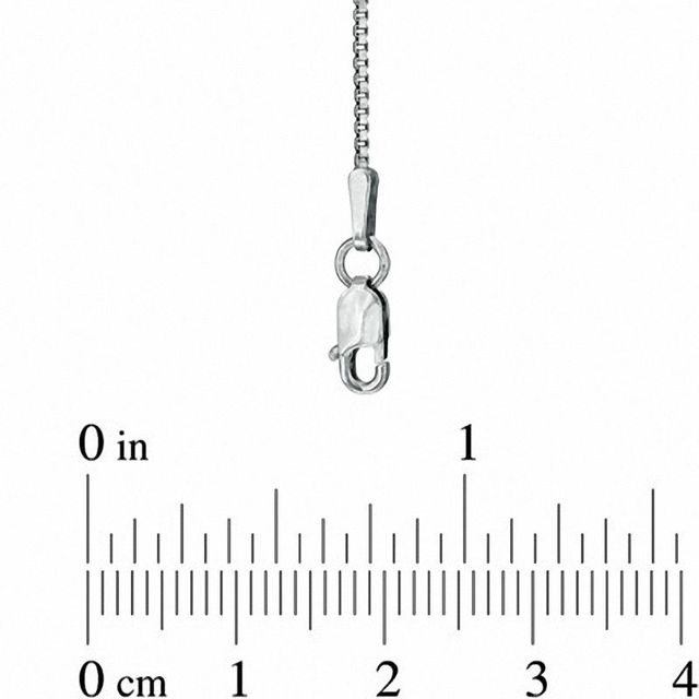 0.6mm Box Chain Necklace in 10K White Gold - 16"|Peoples Jewellers