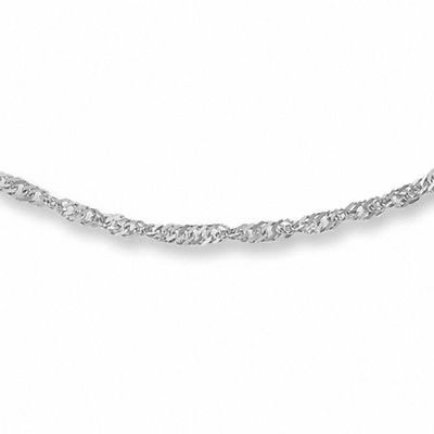 1.7mm Singapore Chain Necklace in 10K White Gold - 20"|Peoples Jewellers
