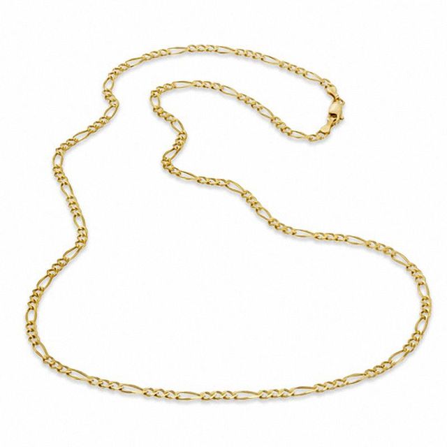 Men's 3.1mm Figaro Chain Necklace in 14K Gold - 20"|Peoples Jewellers