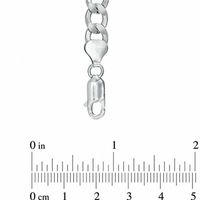 Men's 7.8mm Curb Chain Necklace in Sterling Silver - 24"|Peoples Jewellers