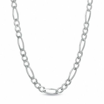 Men's 7.0mm Figaro Chain Necklace in Sterling Silver - 24"|Peoples Jewellers