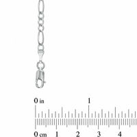 Men's 7.0mm Figaro Chain Necklace in Sterling Silver - 24"|Peoples Jewellers