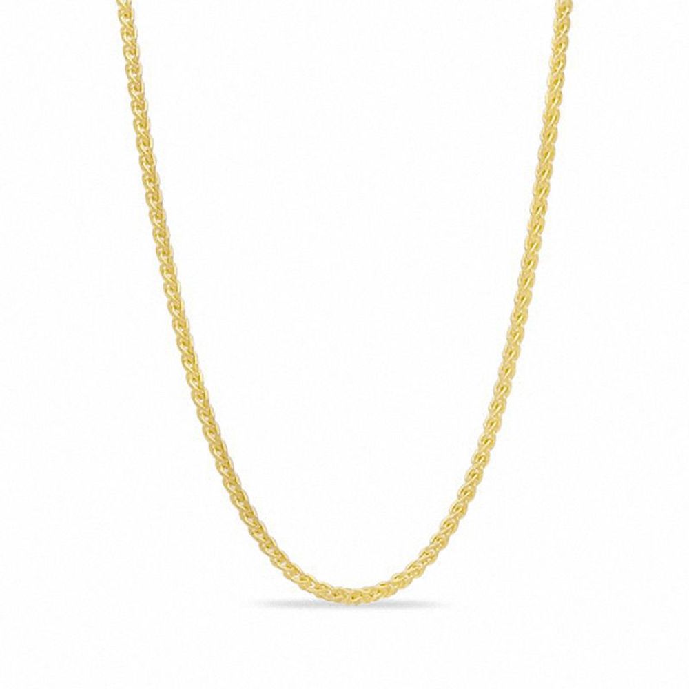 0.85mm Adjustable Wheat Chain Necklace in 14K Gold - 22"|Peoples Jewellers