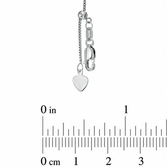 Ladies' 0.8mm Adjustable Box Chain Necklace in Sterling Silver - 22